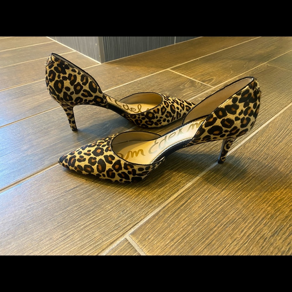 Sam Edelman leopard pony hair heel